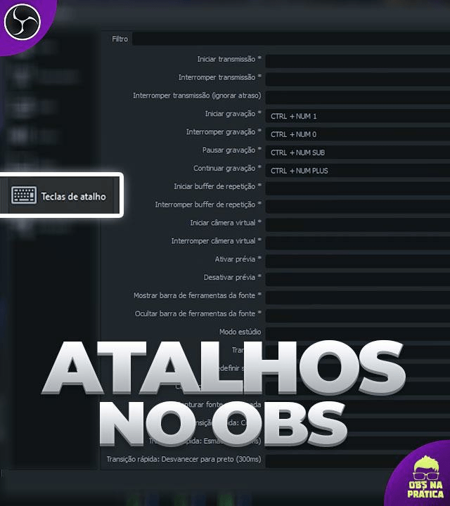 Configurando Atalhos para mudar de cena